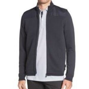 Ted Baker 6 Chest 48" Athletic Sardin Quilted Jacket Navy Nylon Shoulder Patches